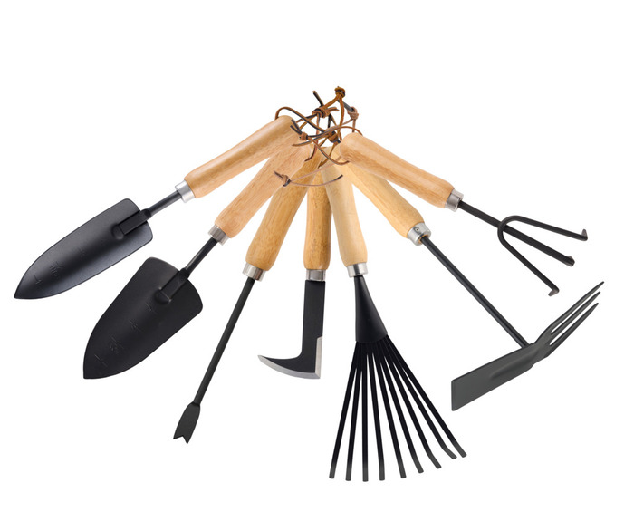 Løvrive med 9 tenner bambus 35 cm - Garden